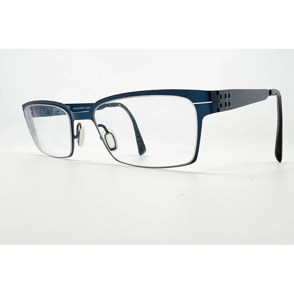 Zero G Smithtown Eyeglasses Mens Blue Titanium Handcrafted Japan 49-17-135